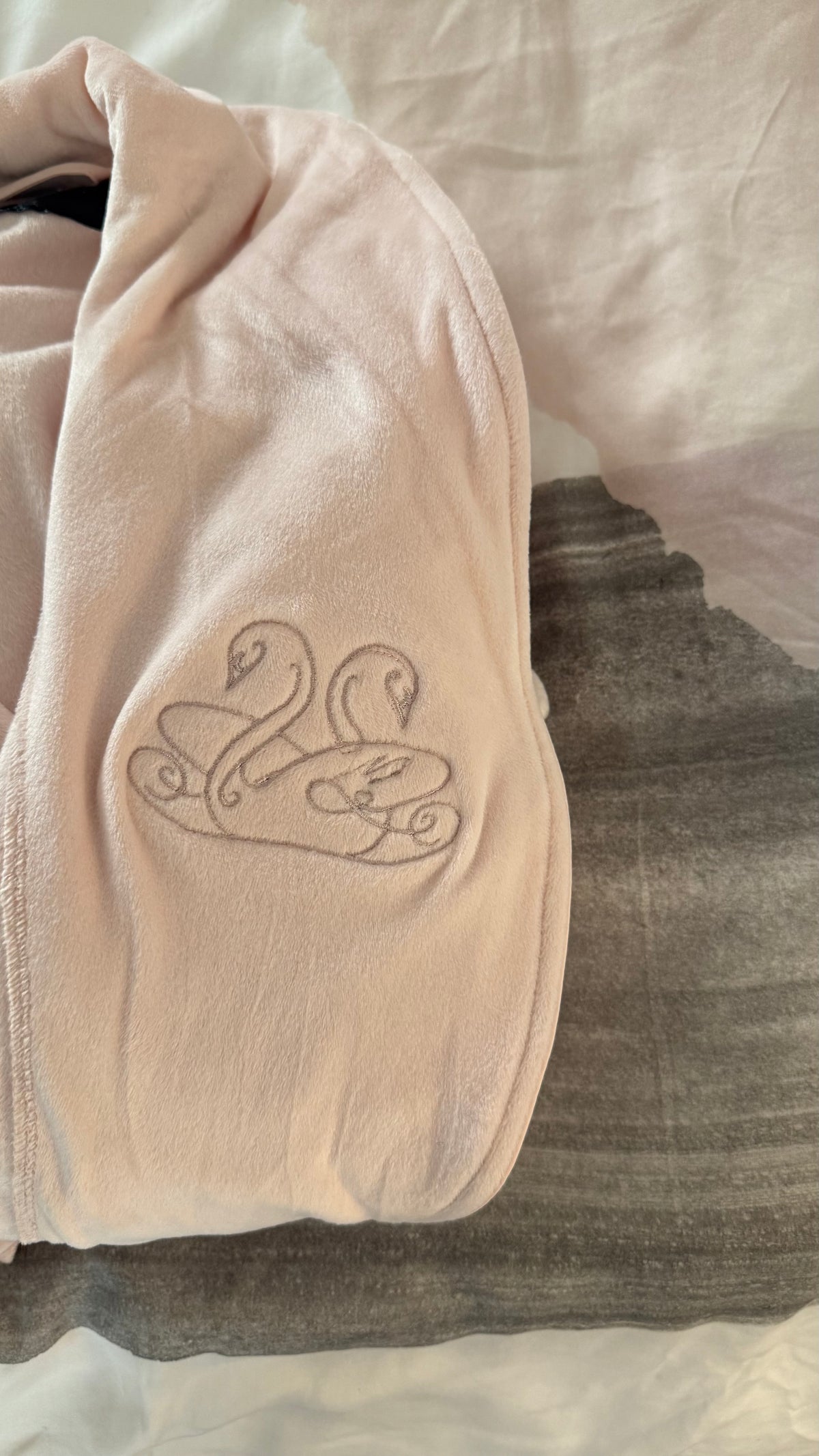 pink fluff robe (with initials) 🦢💖🏹