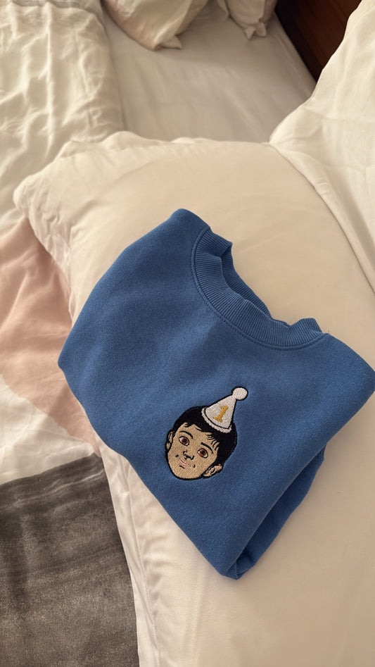 birthday baby sweater 🩵👼🏼🩵