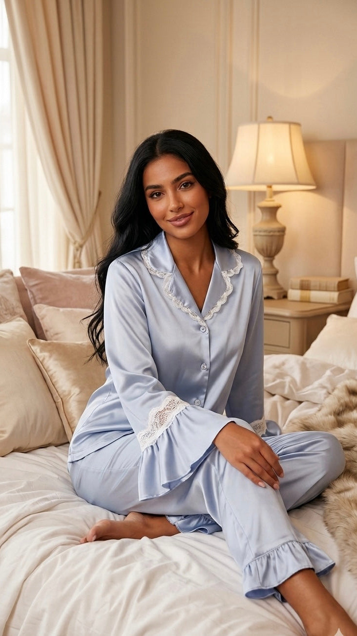 Powder Blue pj set 🦋🩵