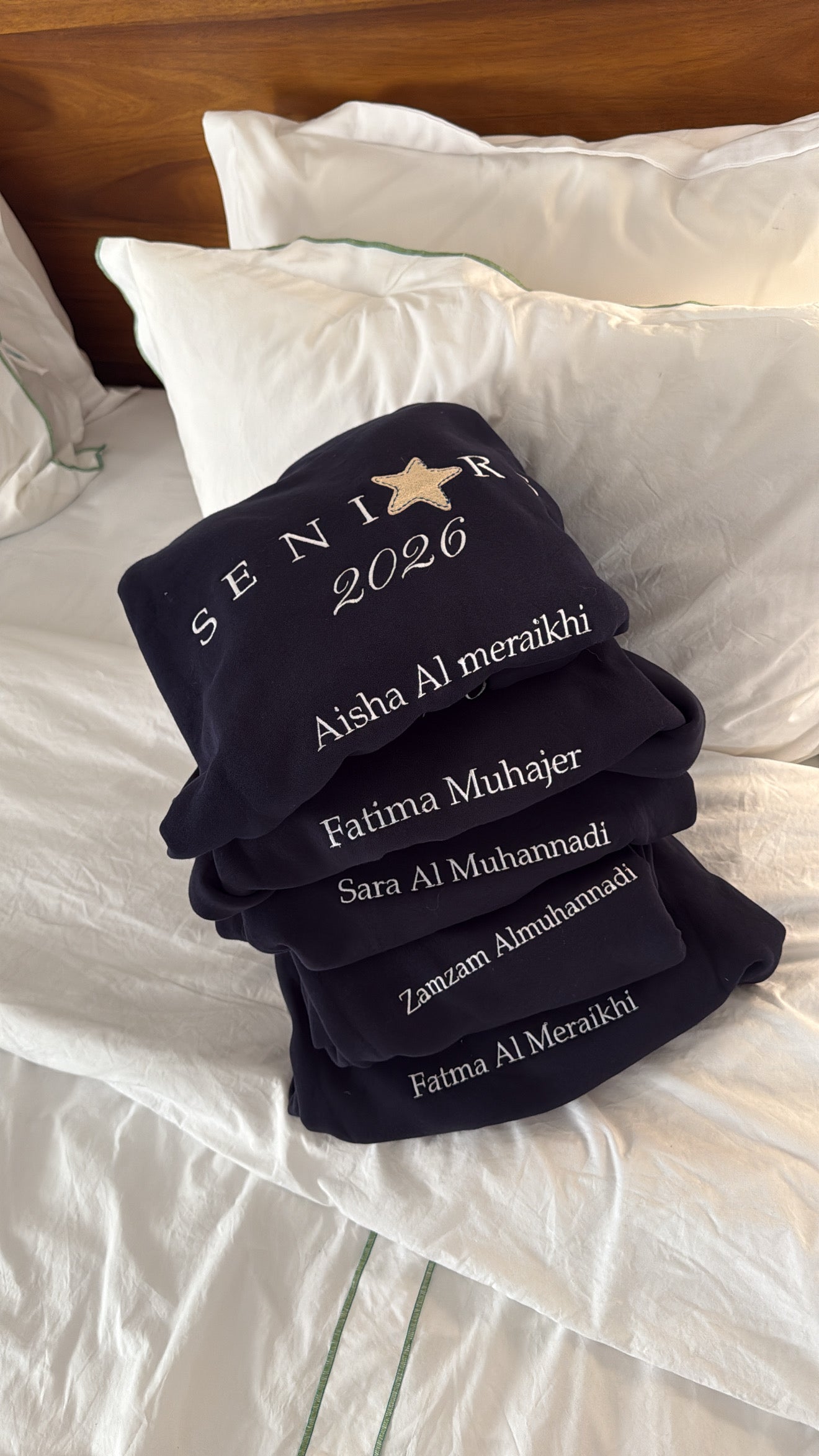Customized senior hoodies 🎓🤍🌠