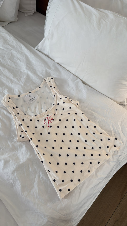 Polka tank top 🐞🤍🍒