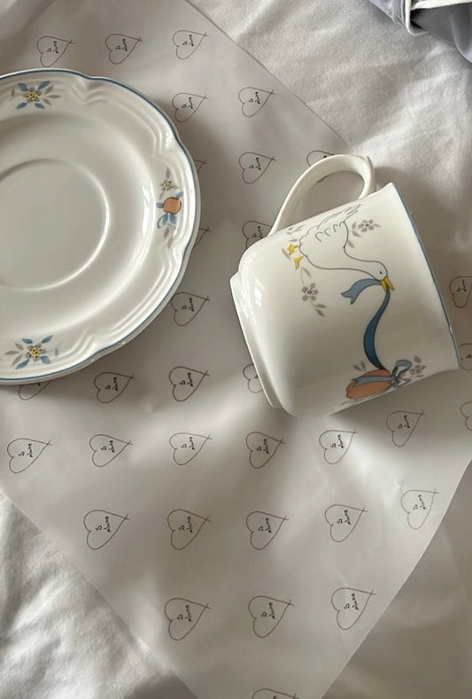 Duck mug + saucer 🐣🩵