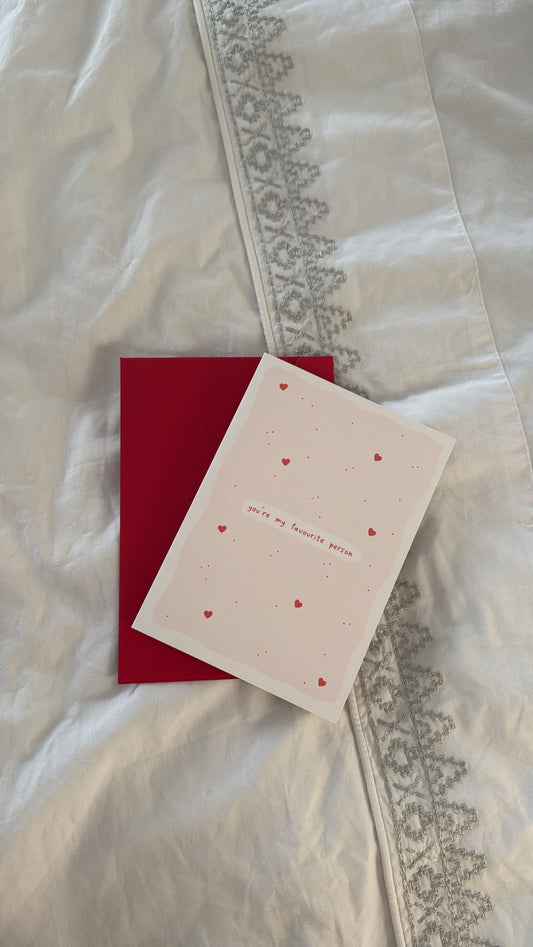 You’re my favorite person card