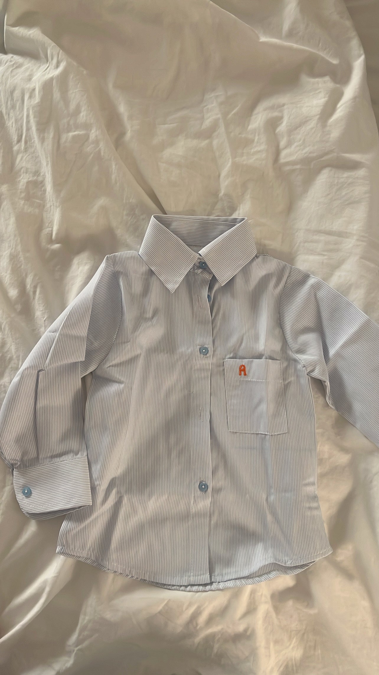 Soft baby blue stripes - months