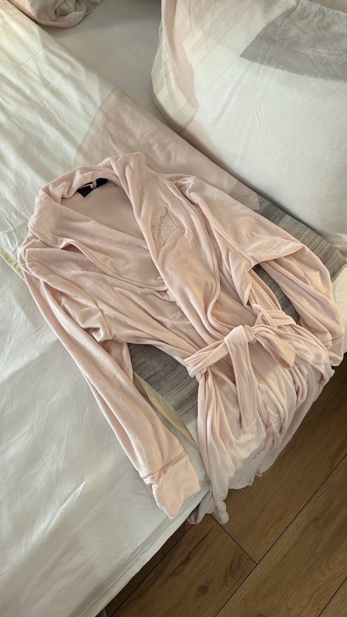 pink fluff robe (with initials) 🦢💖🏹