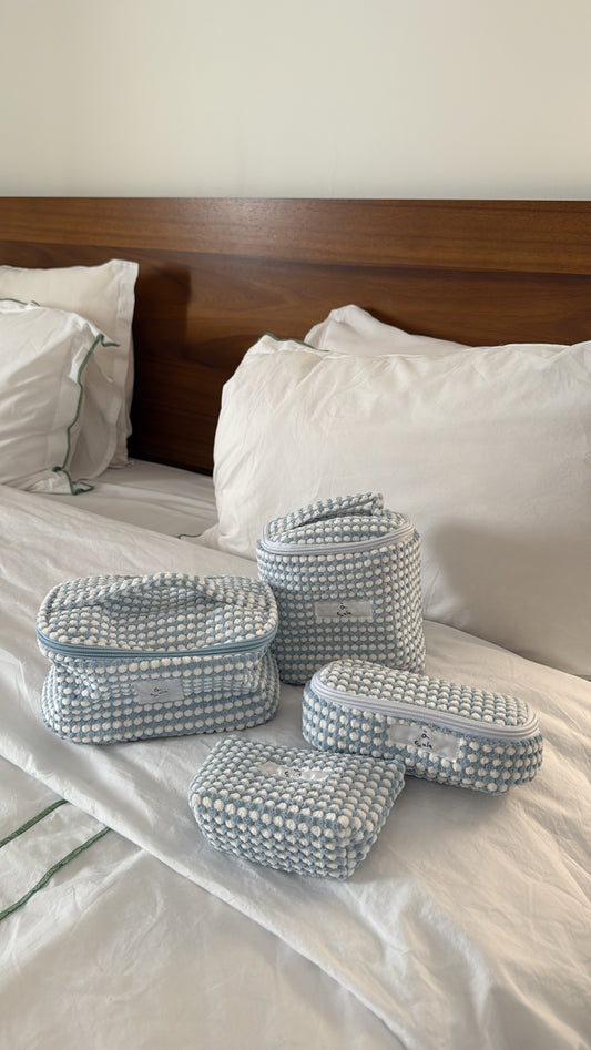 Woolen blue pouch set ˙✧˖°🐿️ ༘ 🩵⋆｡˚