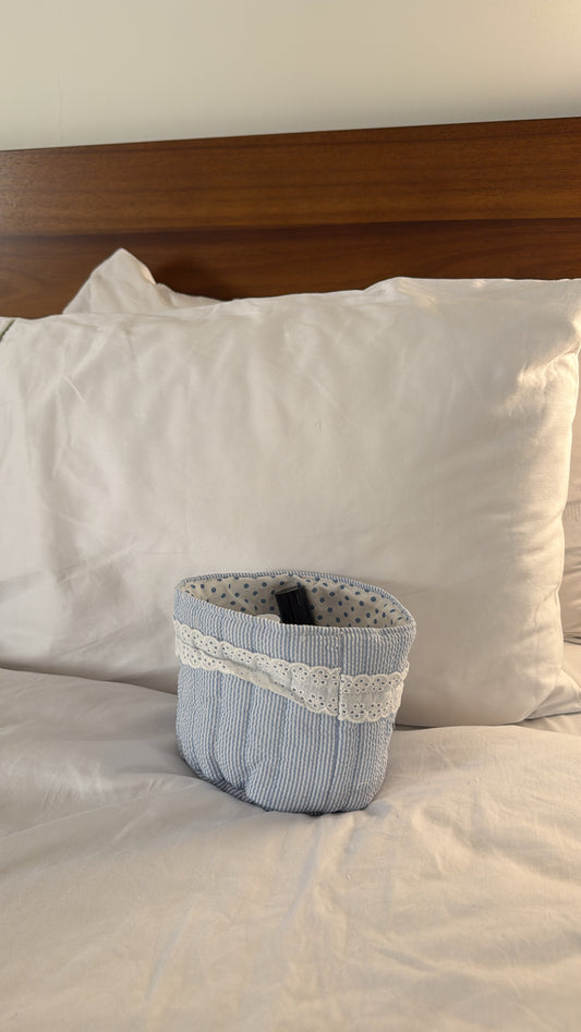 blueberry stripe basket🫐🩵