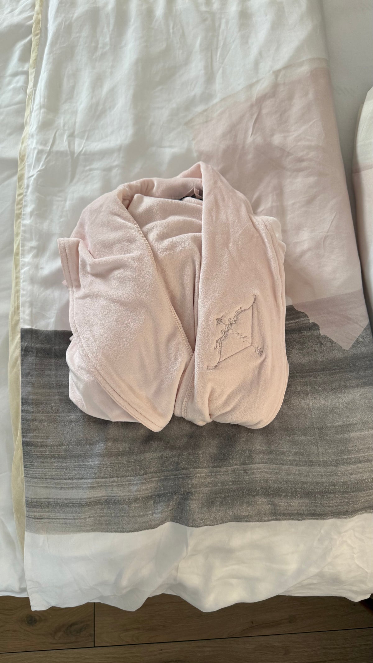 pink fluff robe (with initials) 🦢💖🏹