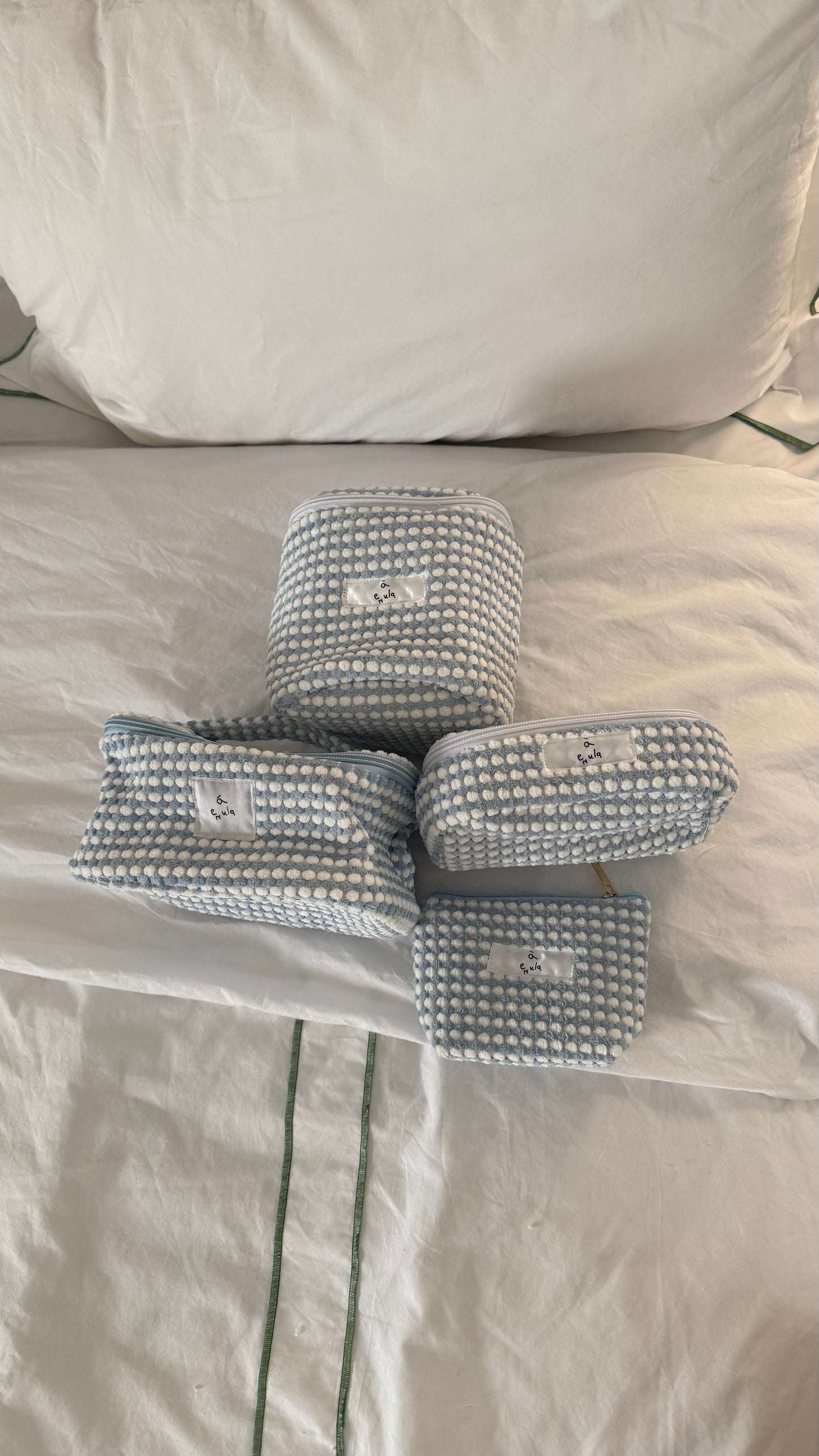 Woolen blue pouch set ˙✧˖°🐿️ ༘ 🩵⋆｡˚