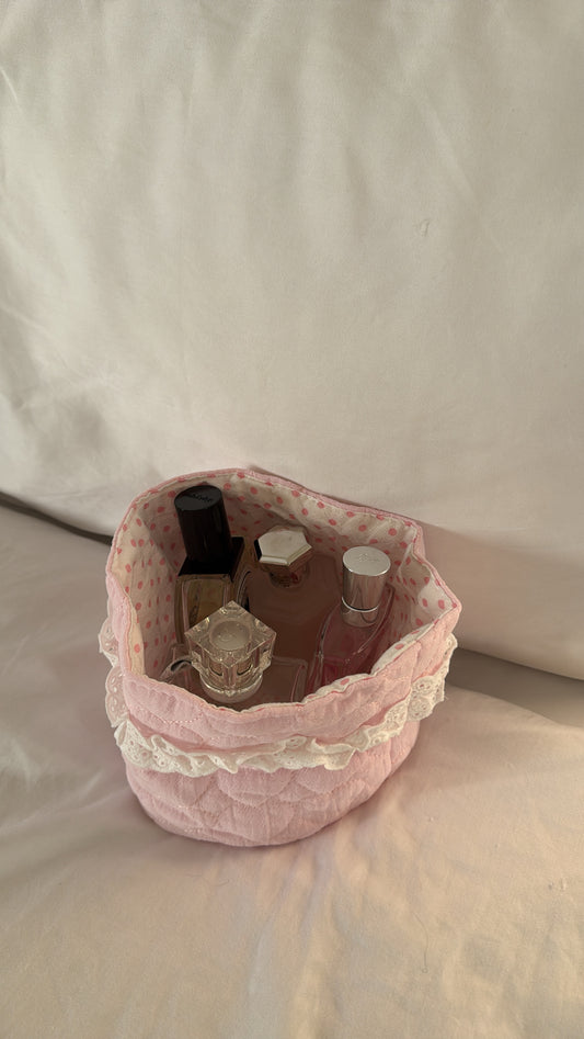 blush stripe basket 🌷💖