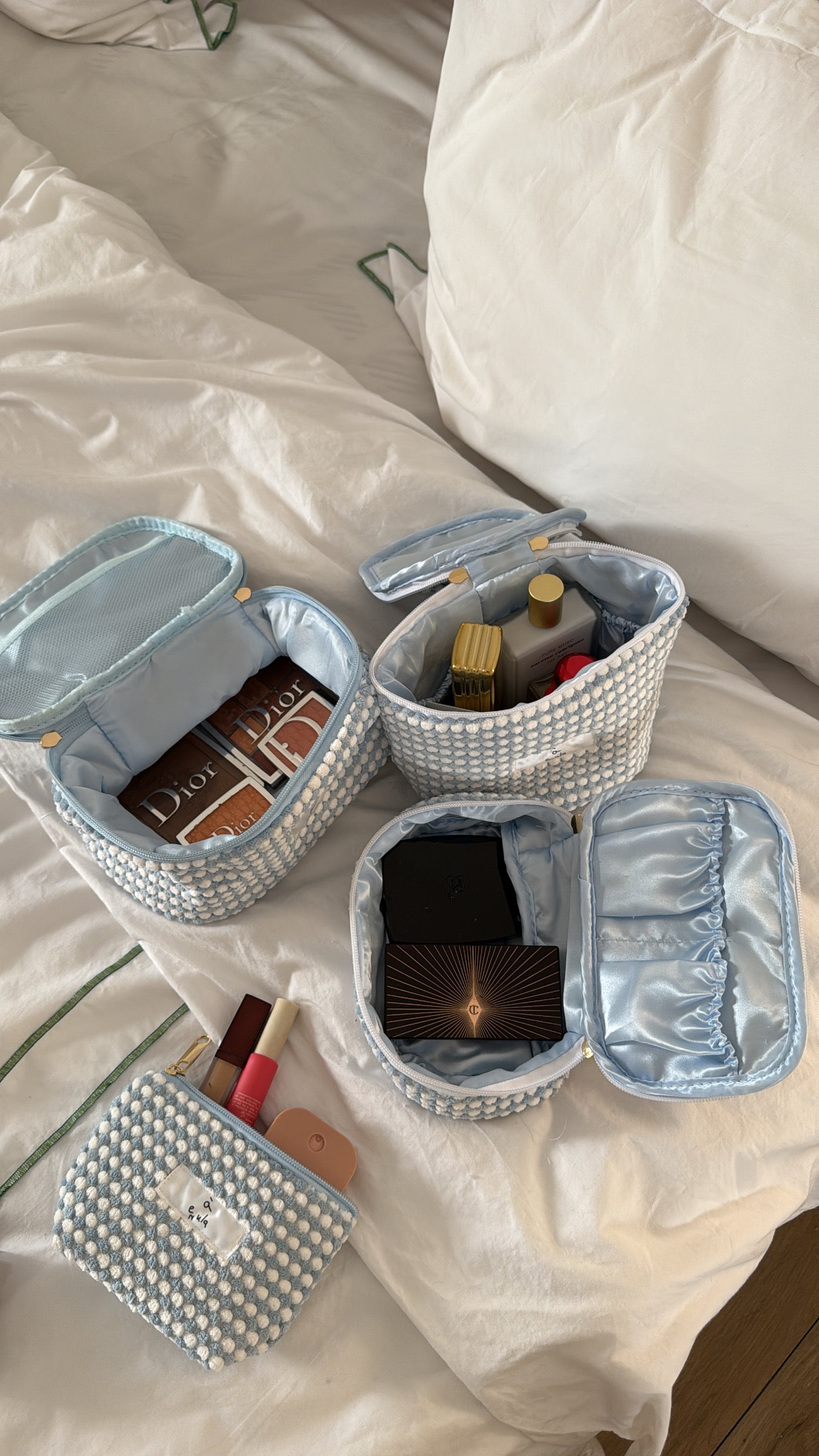 Woolen blue pouch set ˙✧˖°🐿️ ༘ 🩵⋆｡˚